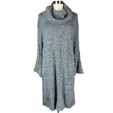 Nine West (Size XL) Women’s Black Tan Long Sleeve Cowl Neck Sweater Dress