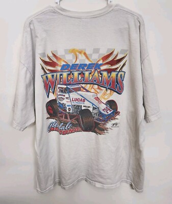 Derek Williams Lucas Oil Car Racing Glendale AZ Heavy Cotton T-shirt 2XL 1166