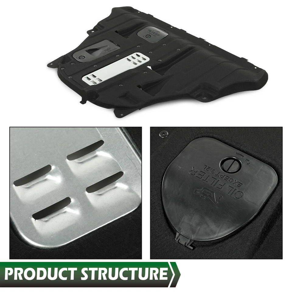 Fit For 15-18 Jeep Cherokee Center Engine Splash Shield Guard Under Cover - Image 4 of 4