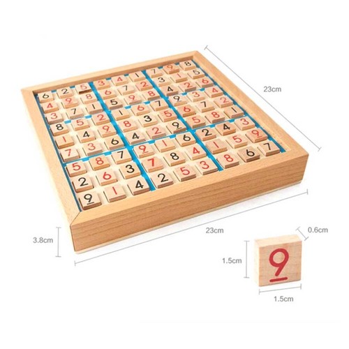 Holz Sudoku Komplette Set Holz Bord Puzzle Buch Anzahl Denken Spiel - Bild 9 von 11