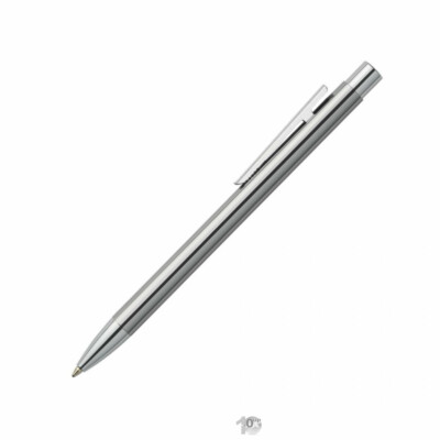 FABER-CASTELL Druck-Kugelschreiber NEO Slim Edelstahl, glänzend