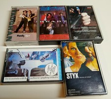5 Cassette Lot Elton John Australia American Pie Vaughn Family Heart Styz Eight