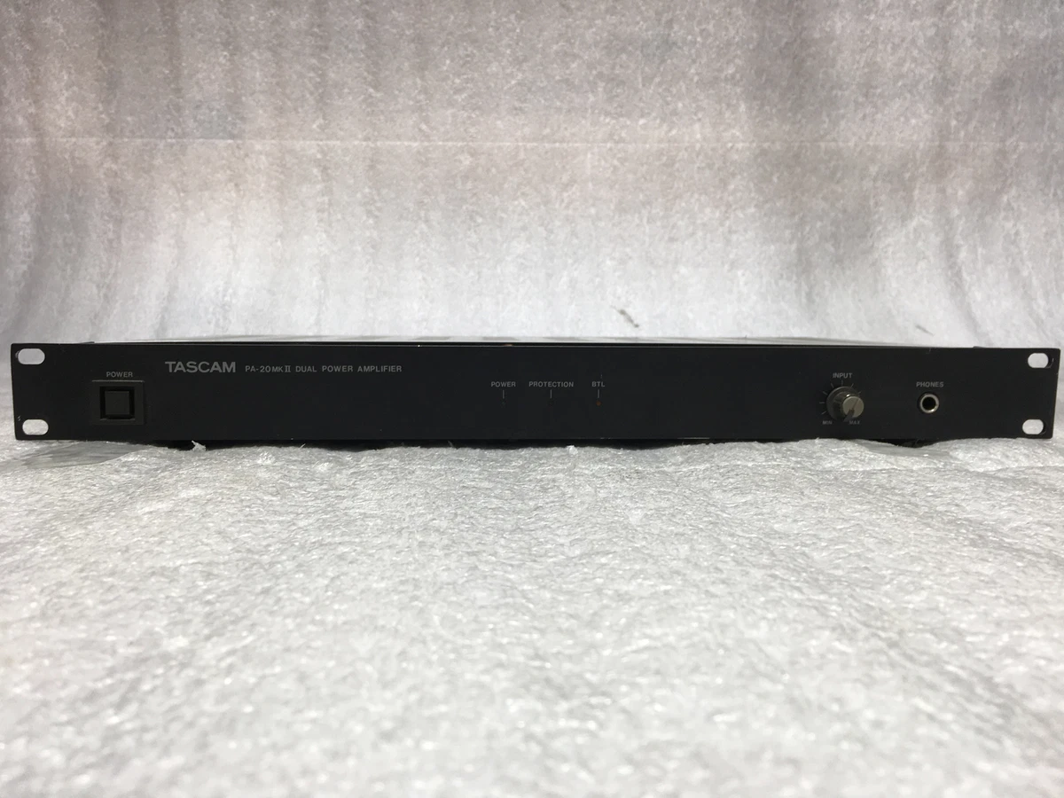 Tascam PA 20 MKII 2 Channel Power Amplifier 2x25w or 50wBTL 0.008 THD XLR Inputs