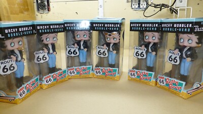 Lot of 6 Betty Boop route 66 funko bobble-head ''Hit The Road''  New In Box Qty 6