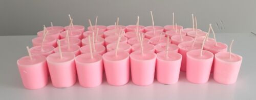 12 VOTIVE IN BABY POWDER  or another scent with g holder handmade highly scented - Picture 1 of 15
