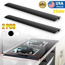 2x Kitchen Silicone Gap Cover Oven Protection Seal Strip Top Seam Caulk Overflow