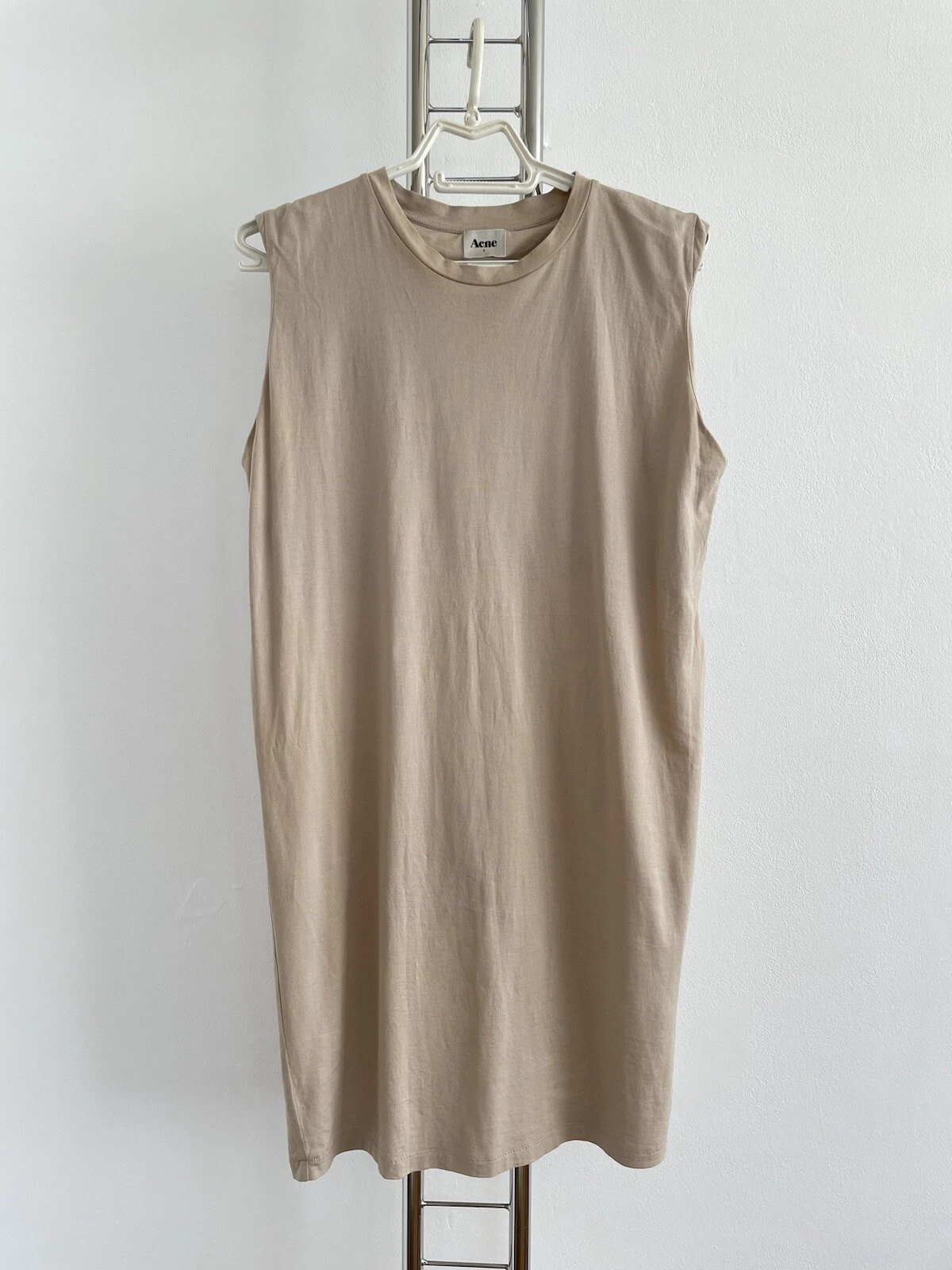 ACNE STUDIOS Abito da donna casual beige acne 100% cotone taglia S UK 8 EU 36