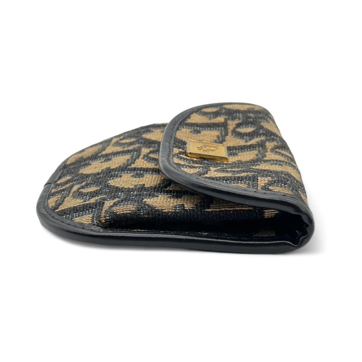 Christian Dior Trotter Canvas Leather Coin Purse Compact