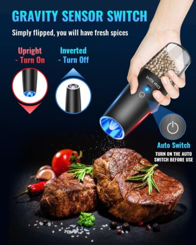 Sweet Alice Rechargeable Electric Pepper and Salt Grinder Set, No Battery Nee... - Picture 3 of 8