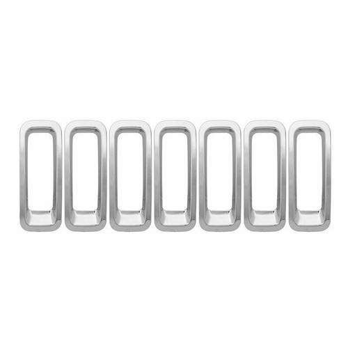 Chrome Front Headlight Grille Grill Insert Cover Trim For Jeep Patriot 2011-2016 - Picture 9 of 9