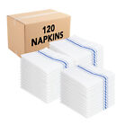 Bistro Napkin Bulk Case of 120 Striped Polyester Kitchen Napkins - Color Options