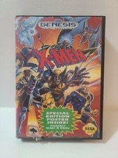 X-Men Sega Genesis, 1993 Box Cart No Manual AUTHENTIC TESTED Good Shape