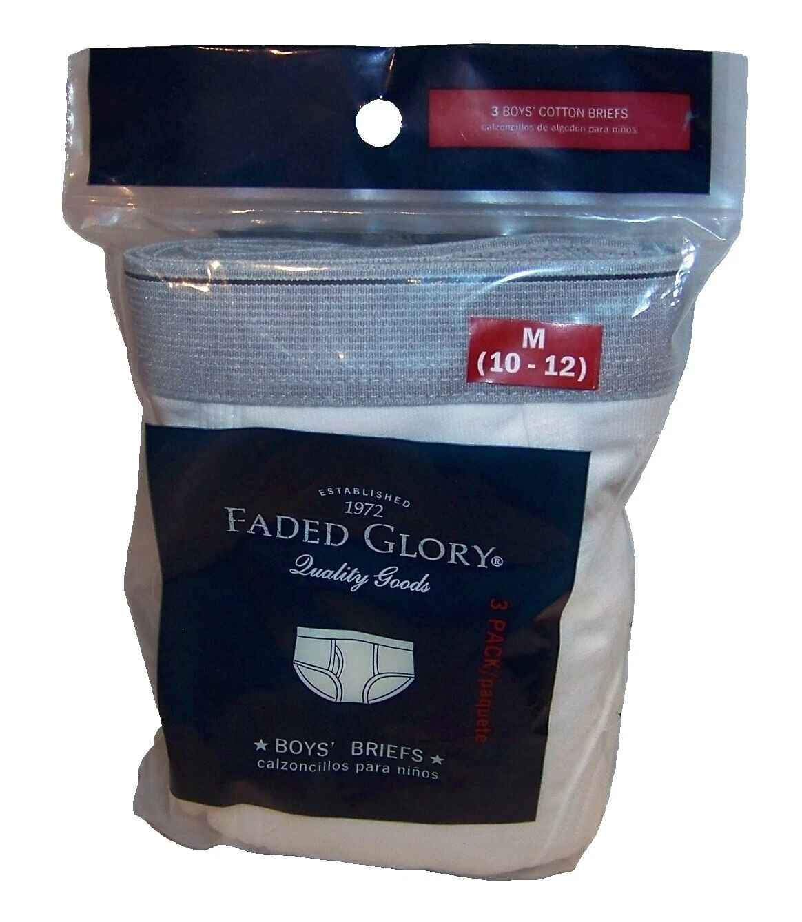 Roupa íntima masculina 100% algodão Faded Glory