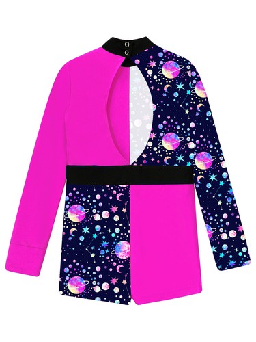 Girls Leotard Tracksuit Bodysuit Gymnastic Jumpsuit Dancewear Yoga One-piece - Picture 21 of 43