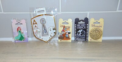 Disney Store/Paris Pins - Its a Small World, Studios, Big Thunder, Minnie, Arielle