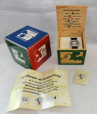 RARE Fossil Mickey Mouse Watch ~ Limited Edition Mickey s Many Moods ~ LI-1594