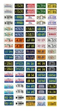 1/25 1/24 scale model car assorted TV movie police car license plates tags 1:25