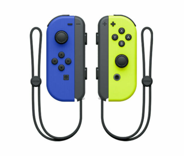  Nintendo Blue/ Neon Yellow Joy-Con (L-R) - Switch : Video Games