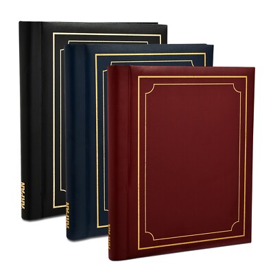 Fotoalben selbstklebend 36 Blatt 72 Seiten spiralgebunden schwarz, blau oder rot