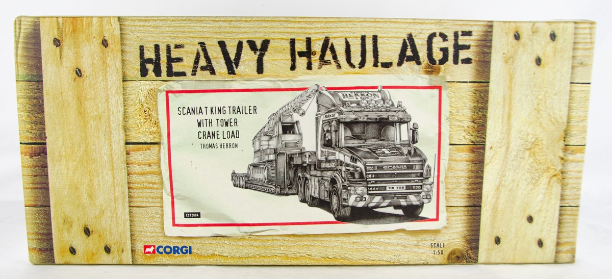 Corgi 1:50 Thomas Herron Heavy Haulage Trailer Crane Load Diecast