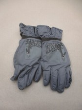 Kombi Size M Mens Gray 100 Nylon Fleece Lined Zip Pocket Ski Winter Gloves 7K