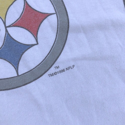 Vintage 1996 NFL Pittsburgh Steelers 3/4 Sleeve V Neck Shirt Mens Size L - Picture 6 of 8
