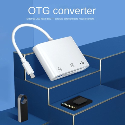 USB C Type-C to SD Memory Card Reader USB OTG Adapter Memory Card Reader 3 in 1 - Picture 5 of 19