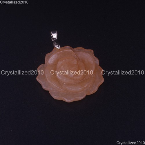 Piedras Preciosas Naturales Talladas Rosa Flores Reiki Chakra Curación Colgante Joyería Cuentas - Imagen 37 de 39