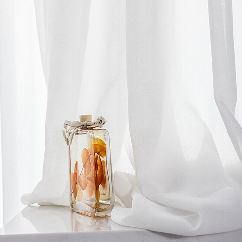 1/2x Panels White Chiffon Sheer Curtains Voile Window Drapes Bedroom Rod Pocket - Picture 12 of 23