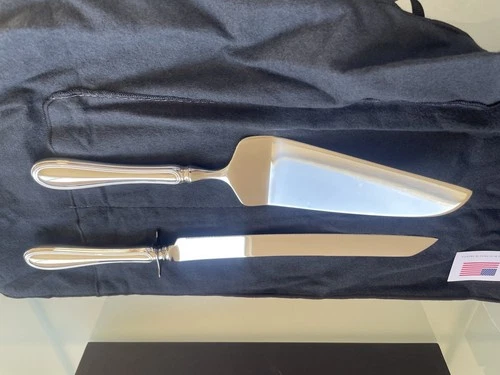 Wallace GIORGIO 2 Piece Sterling Silver Cake Set Knife Server Wedding Gift NEW