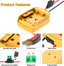 Power Wheels Adapter for Dewalt 20V Battery Adapter Power Wheels Battery Conv...