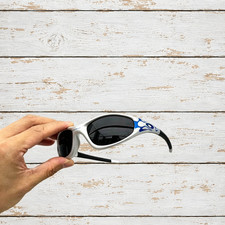 Oakley STRAIGHT JACKET 99 MUZM OO9505 Sunglasses Black Lenses Blue Fire