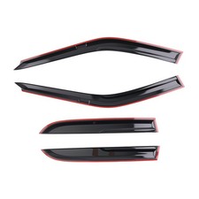 4pc Window Rain Visors Set For Honda Accord 90-93 Wind Deflectors Black 4pc Window Rain Visors Set For Honda Accord 90-93 Wind Deflectors Black