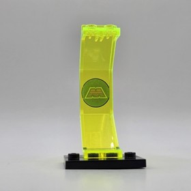 Lego Transparent Neon Green Panel with M:Tron Logo 3 x 2 x 6 Pattern Space 6833