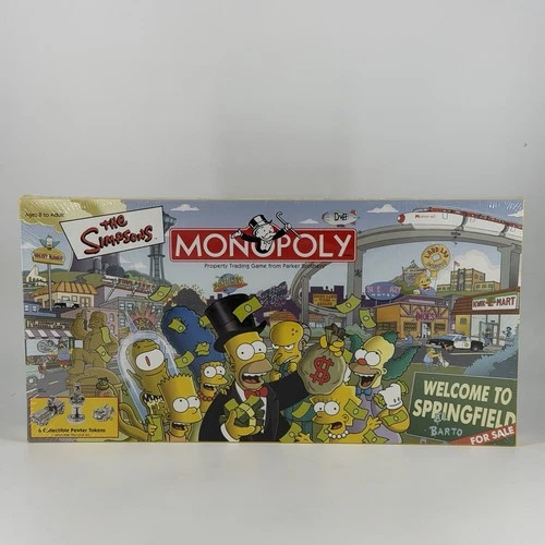 Vintage 2001 Hasbro Monopoly The Simpsons Edition Board Game Brand New Sealed