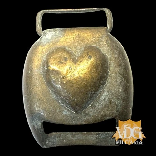 US Civil War Era Brass Heart Horse Harness Buckle #Y0766