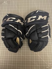 CCM Jetspeed FT 390 Junior Hockey Gloves Size 11” / 28cm Navy/White Open Cuff