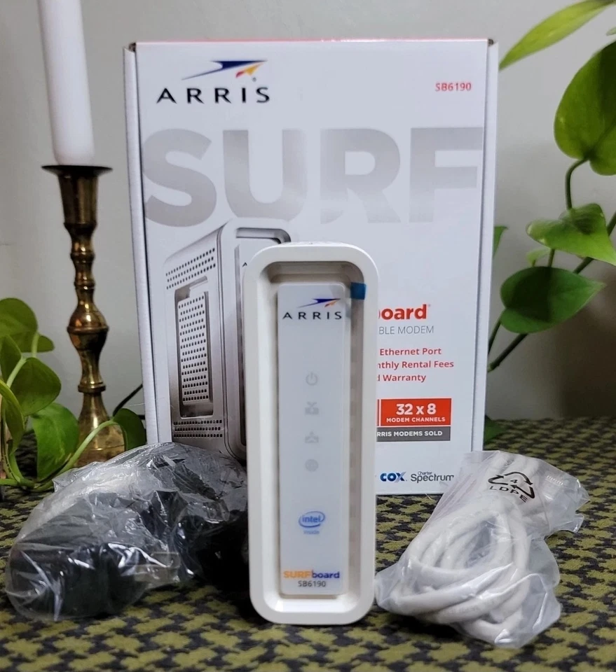 ARRIS SURFboard SB6190 Modem - with Original Box/Cables/Instructions Works Great - Image 2 of 4