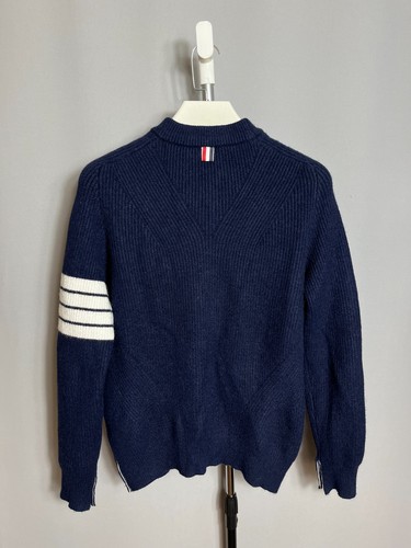 Thom Browne mens sweater wool knit blue italy luxury winter Sz S - Picture 2 of 9