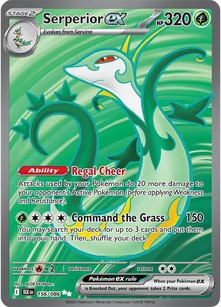 SERPERIOR EX 156/086 BLACK BOLT POKEMON ENGLISH (FULL ART, NM)