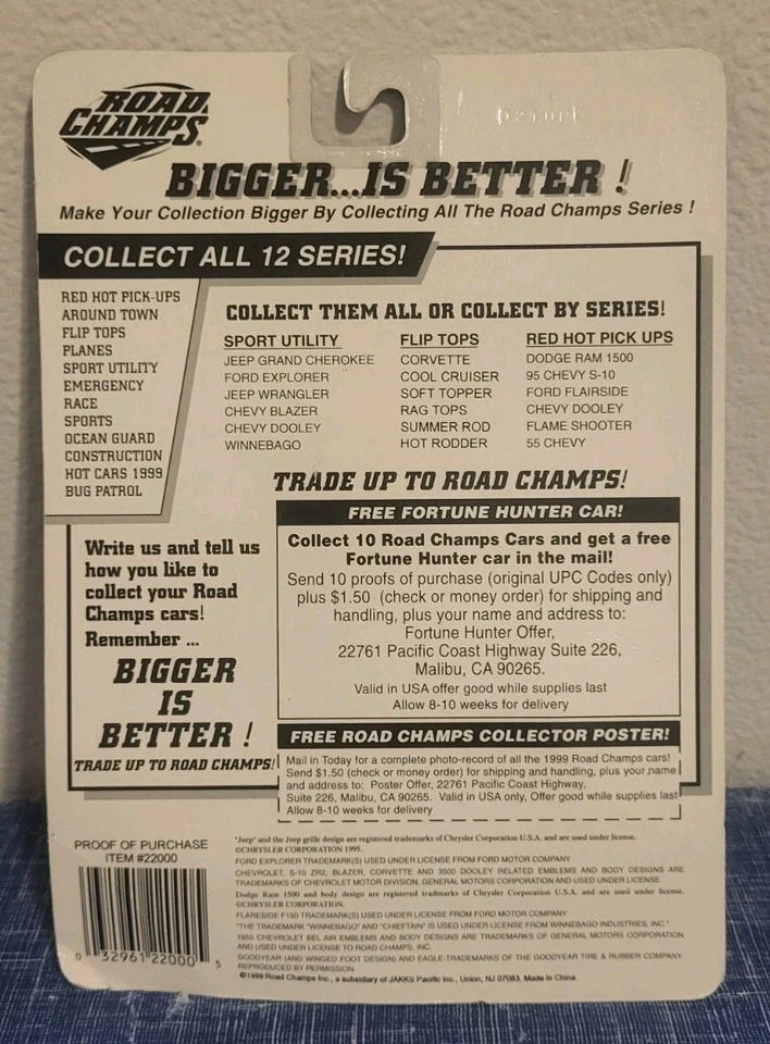 De colección • Road Champs • Around Town • Camión de reparto U-Haul 1999 • ¡Nuevo/sellado! Foto 2 de 2