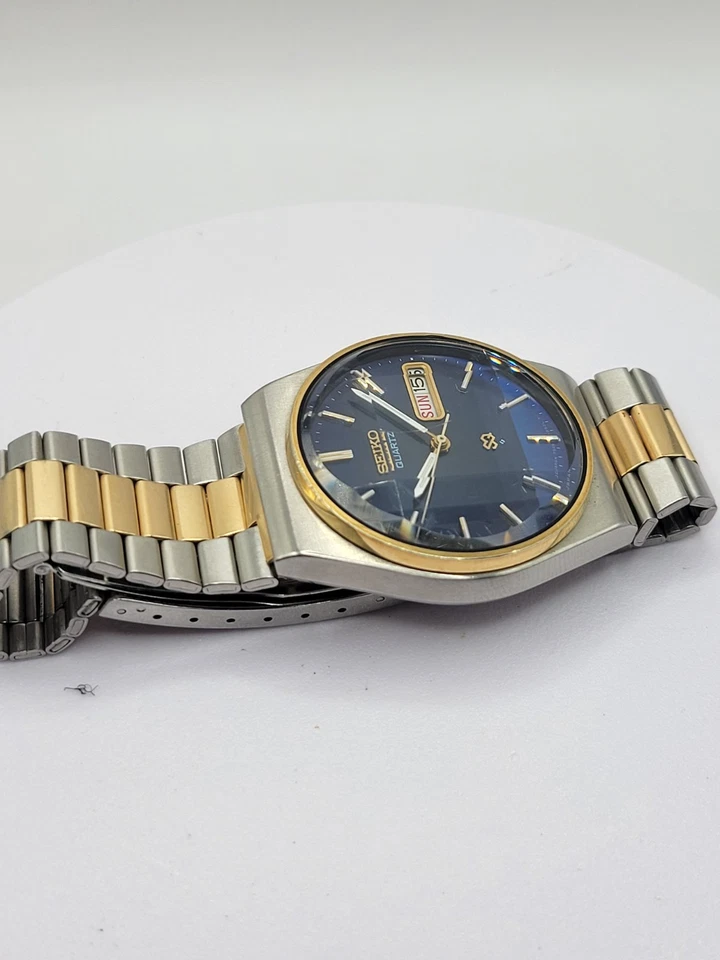 Reloj de cuarzo vintage raro Seiko SQ 6923-7099 cristal facetado para hombre Foto 4 de 4