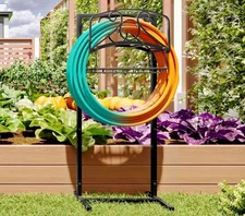 Fire Beauty Heavy-Duty Portable Garden Hose 180' Holder Storage Basket 80+ lbs