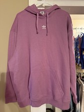 NWT adidas Originals Womens Essentials Oversized Fleece Hoodie - Size M- Purple