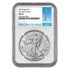 2025 American Silver Eagle MS-70 NGC (First Day of Issue)