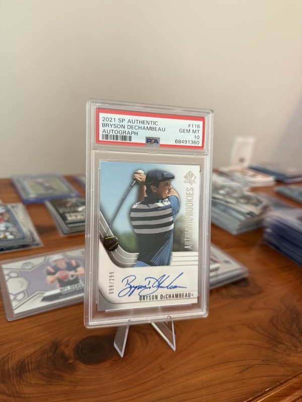 2021 SP Authentic Signatures 98 /299 Bryson DeChambeau PSA 10 Rookie Auto RC 💎