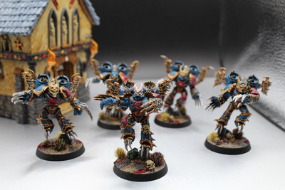 Painted Warhammer 40K Chaos Space Marines, Warp Talons Unit