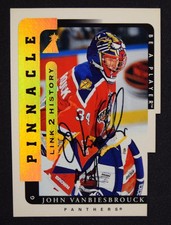 John Vanbiesbrouck 1996-97 Pinnacle Be A Player Link 2 History Auto Holofoil
