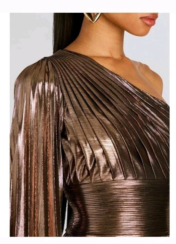 628$ LAST ONE RETROFETE ONE SHOULDER LYSANDRA SIDE SLIT WOMEN'S GOWN SIZE M... - Image 2 of 2