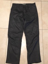 Echtleder Lederhose Schwarz 36 ( ca. W34 L) Vintage Biker Style 5 Pocket